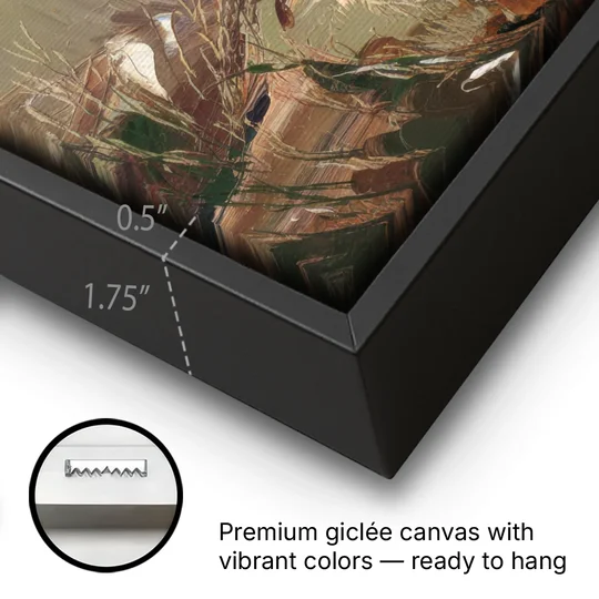 Mesa Mountain Views - Black Framed Canvas Wall Art - Gallery Wrap Corner
