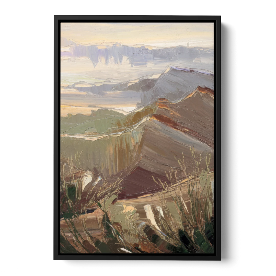 Mesa Mountain Views - Black Framed Canvas Wall Art - Front