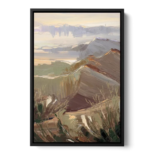Mesa Mountain Views - Black Framed Canvas Wall Art - Front