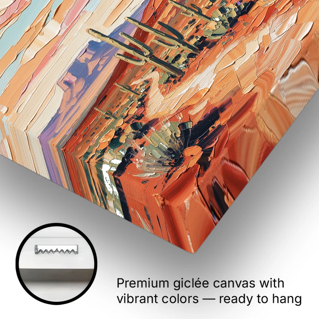 Mesa Scenic Desert - Canvas Wall Art - Gallery Wrap Corner