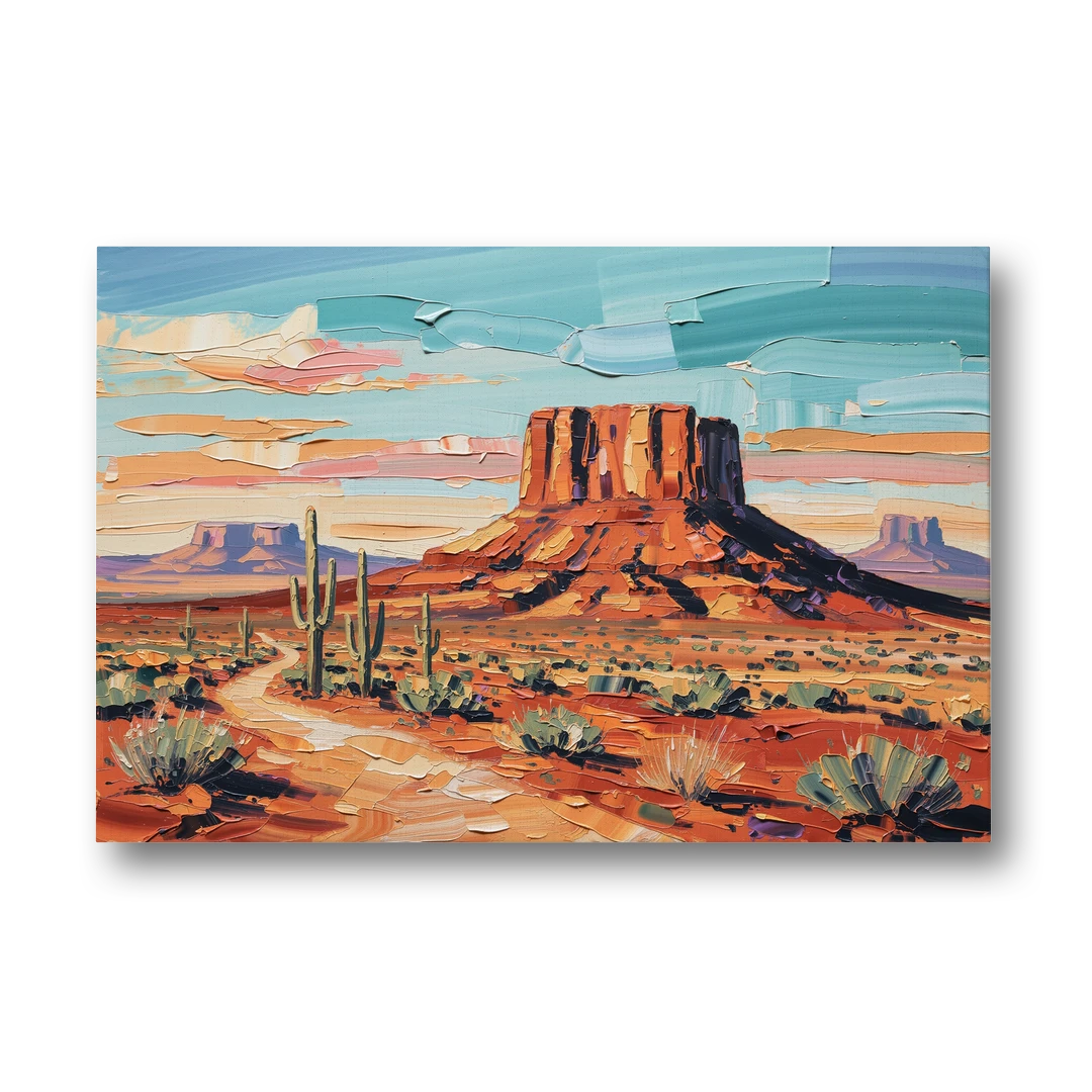 Mesa Scenic Desert - Canvas Wall Art - Front