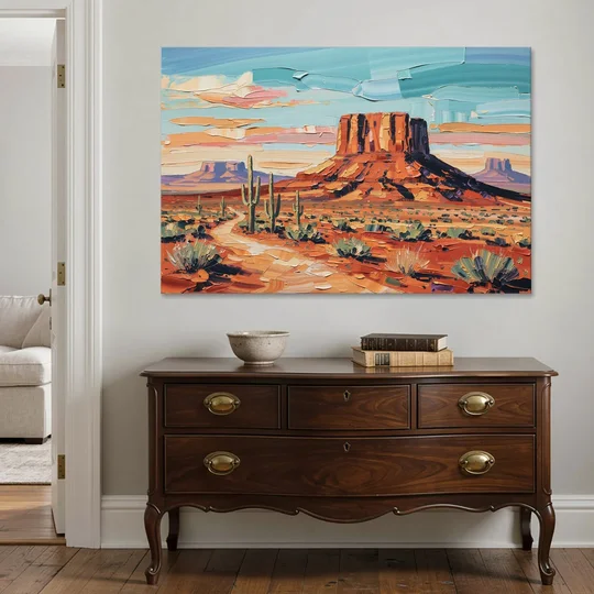 Mesa Scenic Desert - Canvas Wall Art - Coffee Table - 60x40