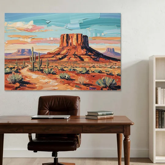 Mesa Scenic Desert - Canvas Wall Art - Office - 60x40