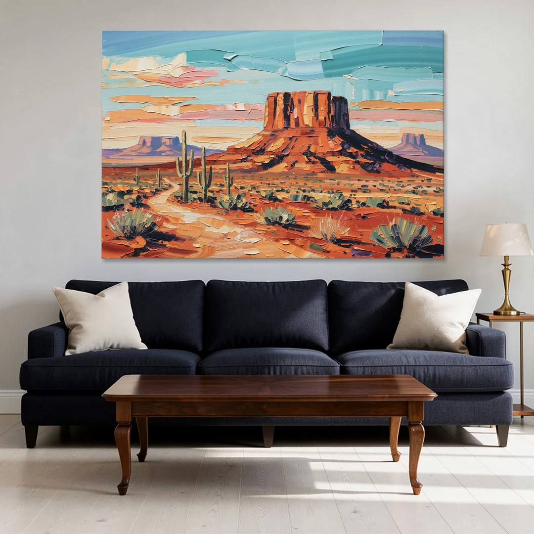 Mesa Scenic Desert - Canvas Wall Art - Sofa - 60x40