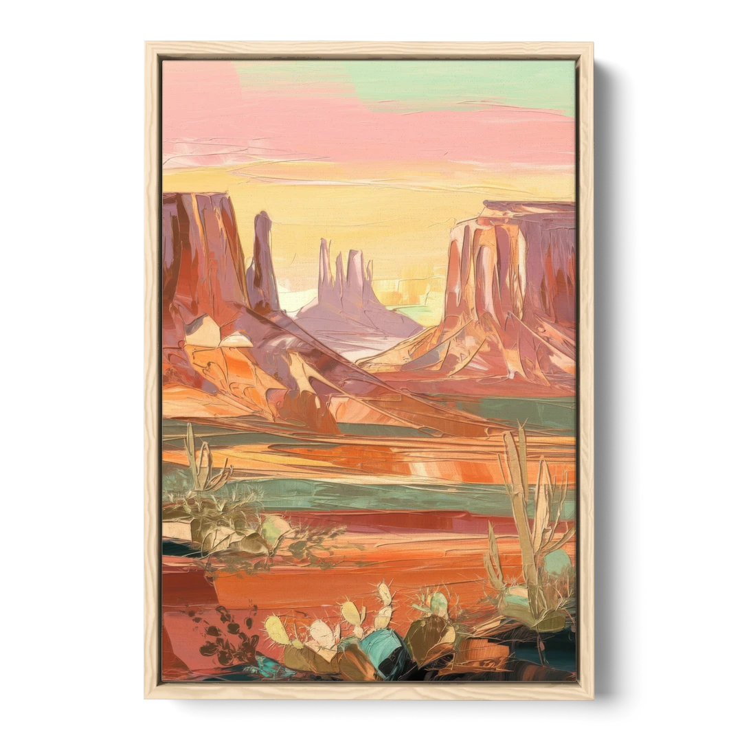 Mesa Southwest Charm - Oak Framed Canvas Wall Art - Front