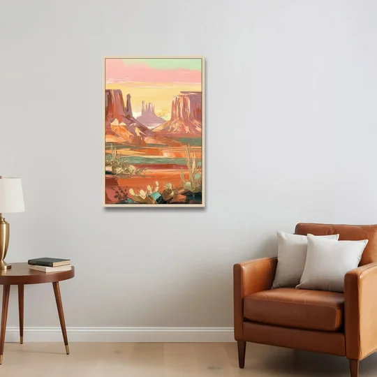 Mesa Southwest Charm - Oak Framed Canvas Wall Art - Sofa - 24x36