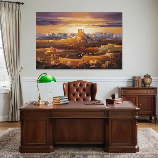 Mesa Sunlit Horizons - Canvas Wall Art - Office - 60x40