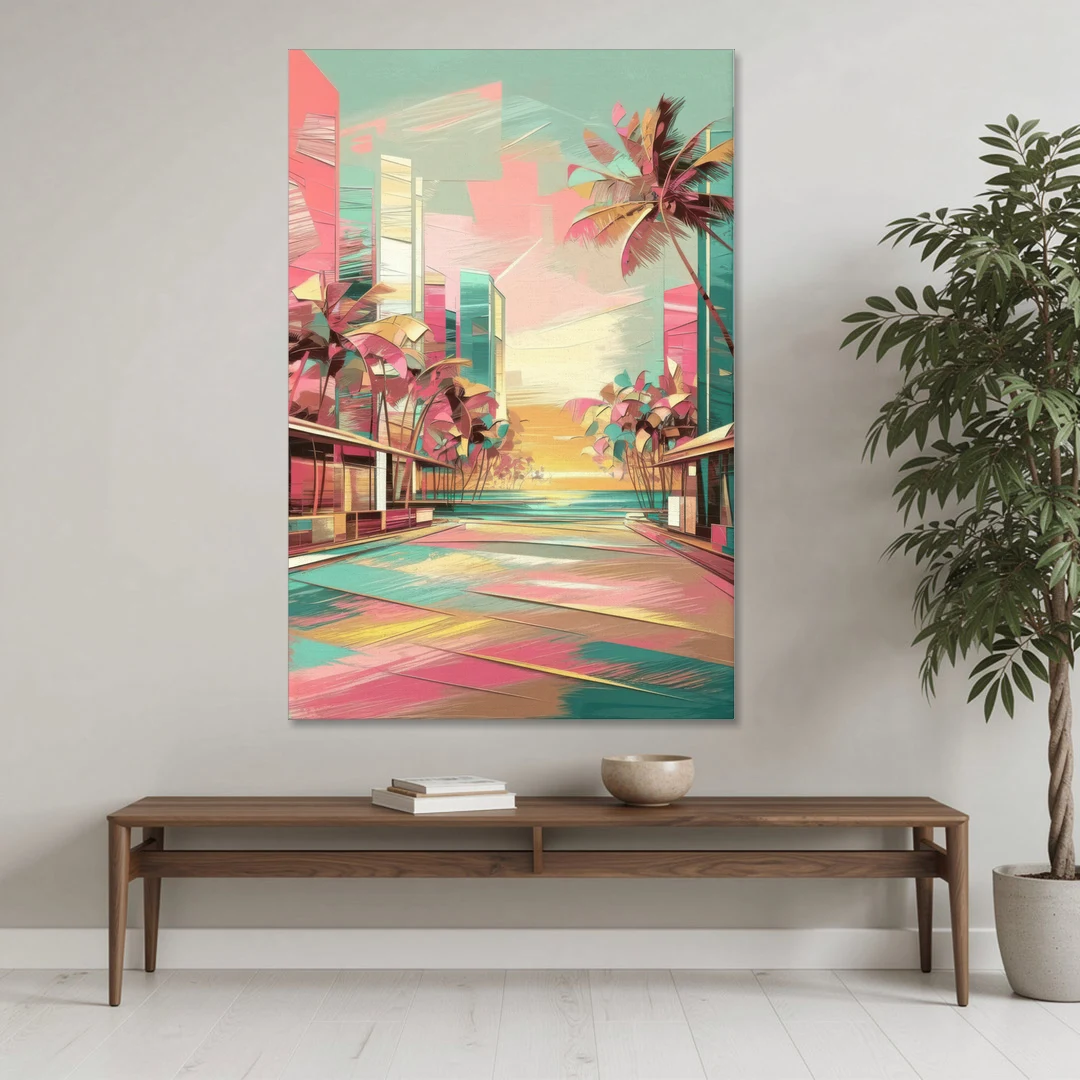 Miami Beach Vibes - Canvas Wall Art - Coffee Table - 40x60