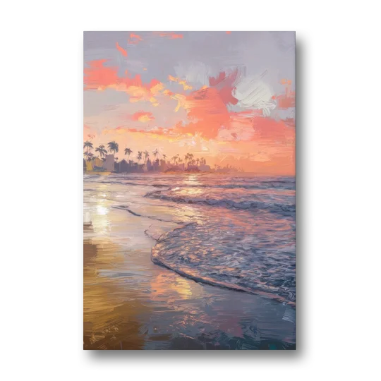 Miami Coastal Horizon - Canvas Wall Art - Front