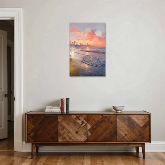 Miami Coastal Horizon - Canvas Wall Art - Coffee Table - 24x36