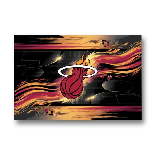 Miami Heat Basketball - Canvas Wall Art - Front