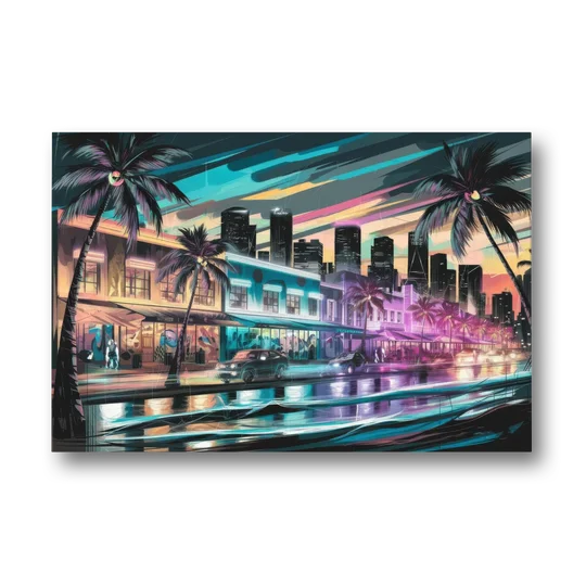 Miami Street Art Culture - Canvas Wall Art - Front