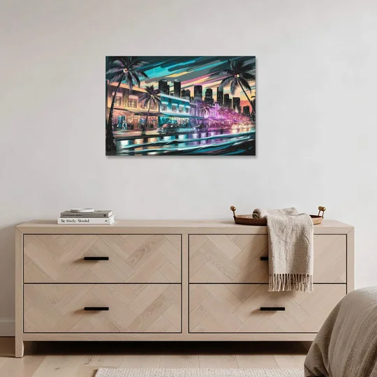 Miami Street Art Culture - Canvas Wall Art - Coffee Table - 36x24