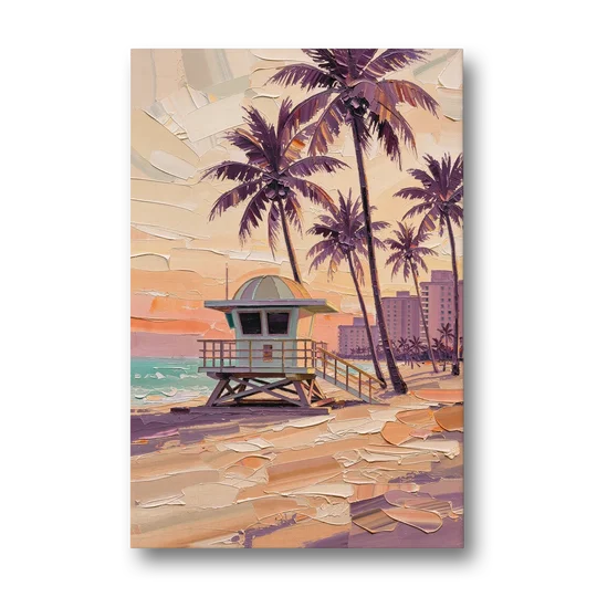Miami Vibrant Colors - Canvas Wall Art - Front