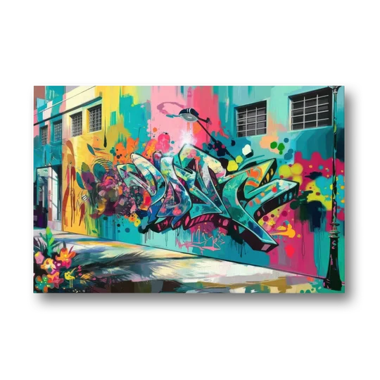 Miami Wynwood Murals - Canvas Wall Art - Front