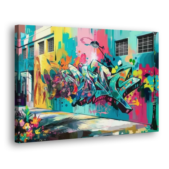 Miami Wynwood Murals - Canvas Wall Art - Side