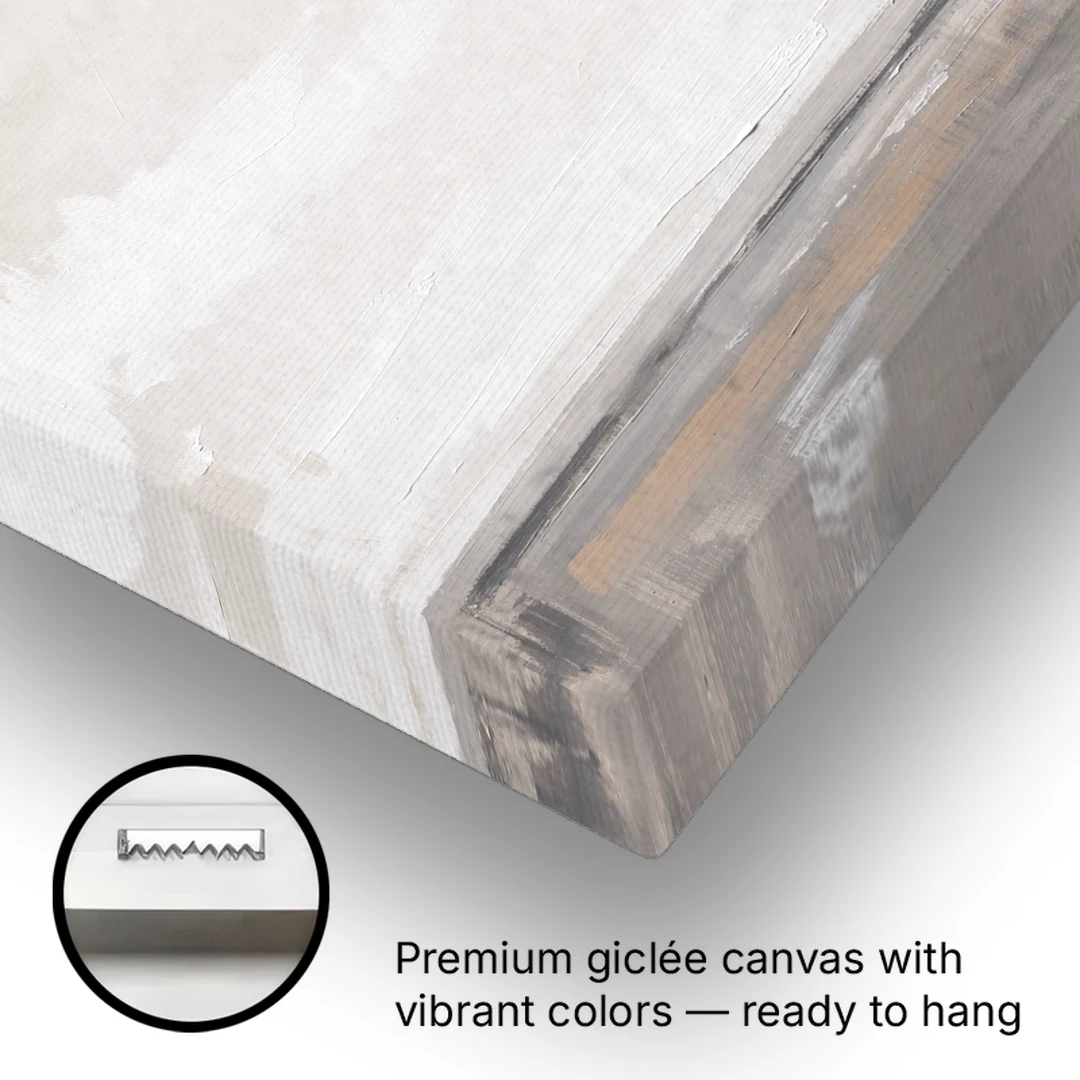 Minimalist Christian Wall Art with a Misty Cross - Canvas Wall Art - Gallery Wrap Corner