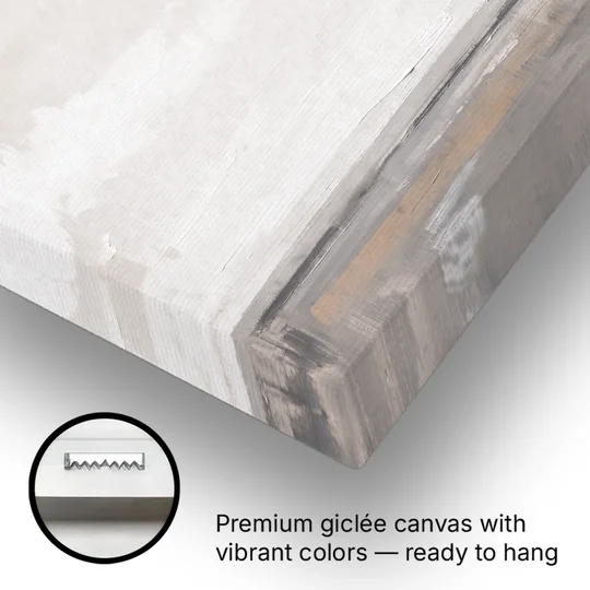 Minimalist Christian Wall Art with a Misty Cross - Canvas Wall Art - Gallery Wrap Corner