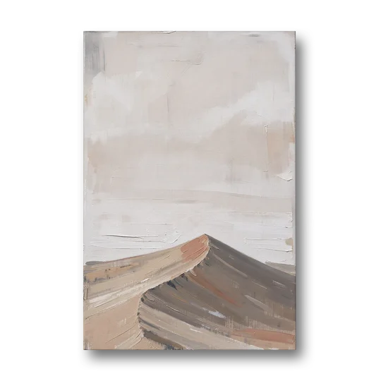 Minimalist Landscape Wall Art of a Sand Dune Ridge - Canvas Wall Art - Front
