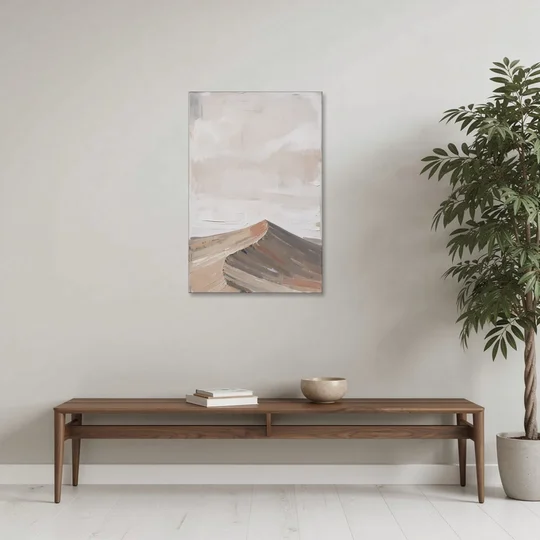 Minimalist Landscape Wall Art of a Sand Dune Ridge - Canvas Wall Art - Coffee Table - 24x36