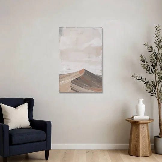 Minimalist Landscape Wall Art of a Sand Dune Ridge - Canvas Wall Art - Sofa - 24x36