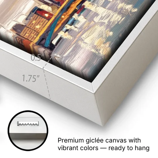 Minneapolis Modern Architectural Beauty - White Framed Canvas Wall Art - Gallery Wrap Corner