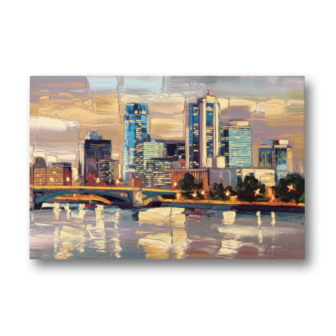 Minneapolis Modern Architectural Beauty - Canvas Wall Art - Front