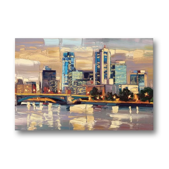 Minneapolis Modern Architectural Beauty - Canvas Wall Art - Front