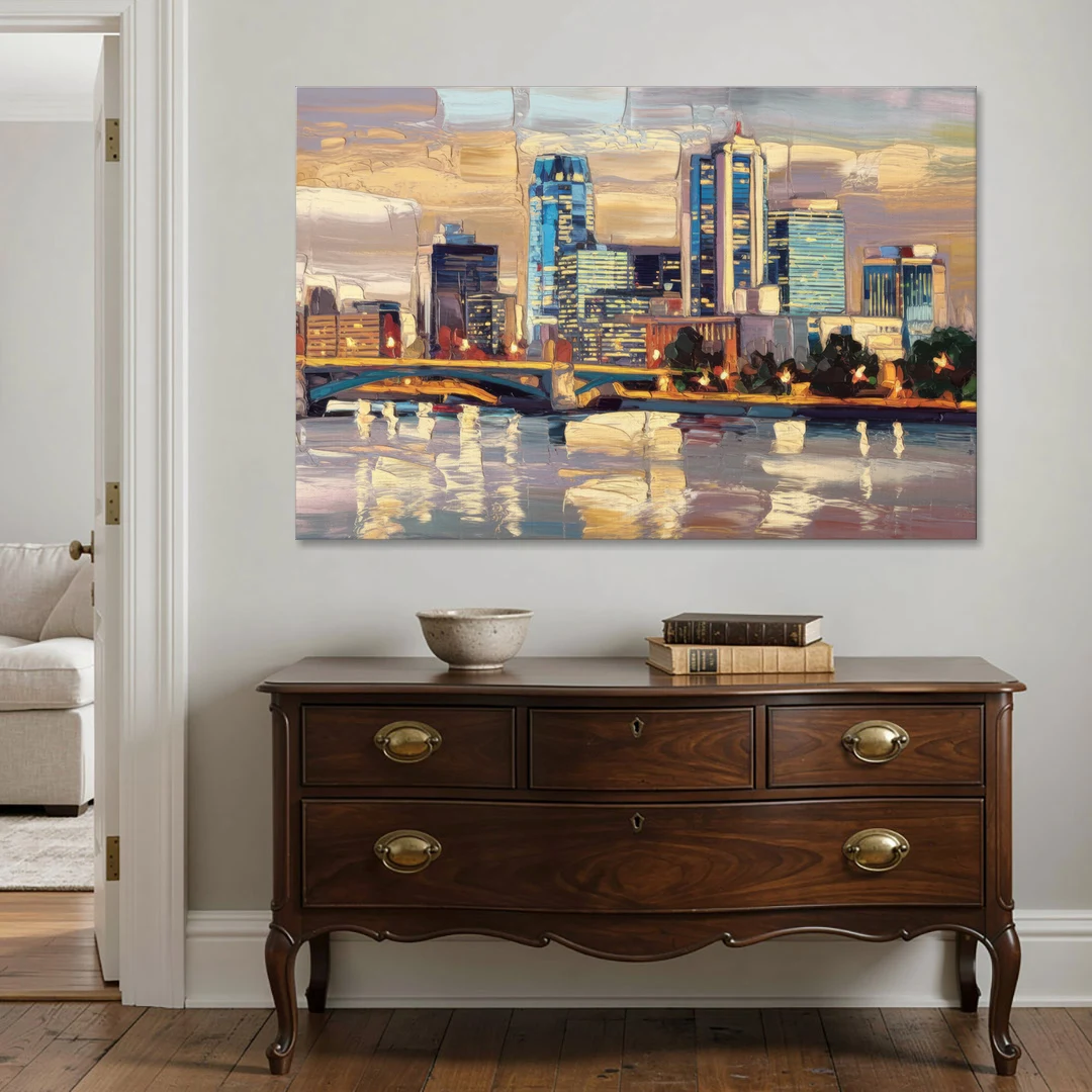 Minneapolis Modern Architectural Beauty - Canvas Wall Art - Coffee Table - 60x40