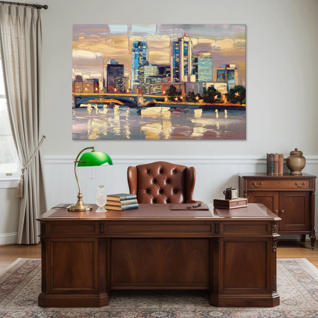 Minneapolis Modern Architectural Beauty - Canvas Wall Art - Office - 60x40