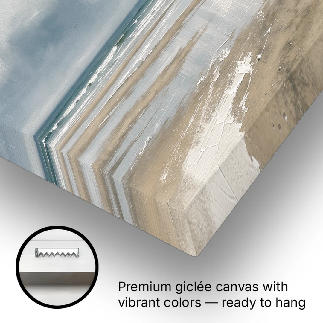 Mirrored Tide Pools at Low Tide Above the Headboard - Canvas Wall Art - Gallery Wrap Corner