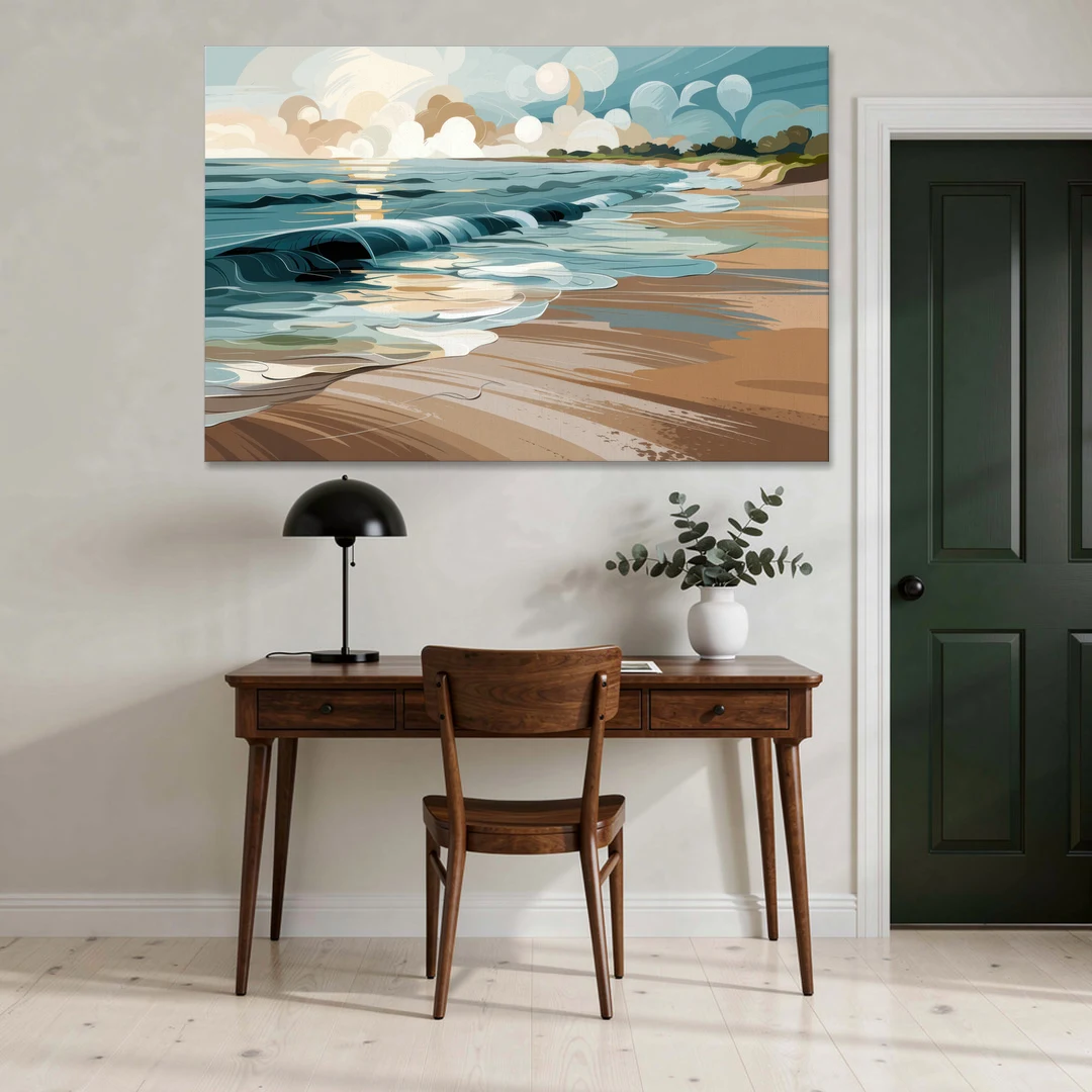 Mobile Coastal Vibes - Canvas Wall Art - Office - 60x40