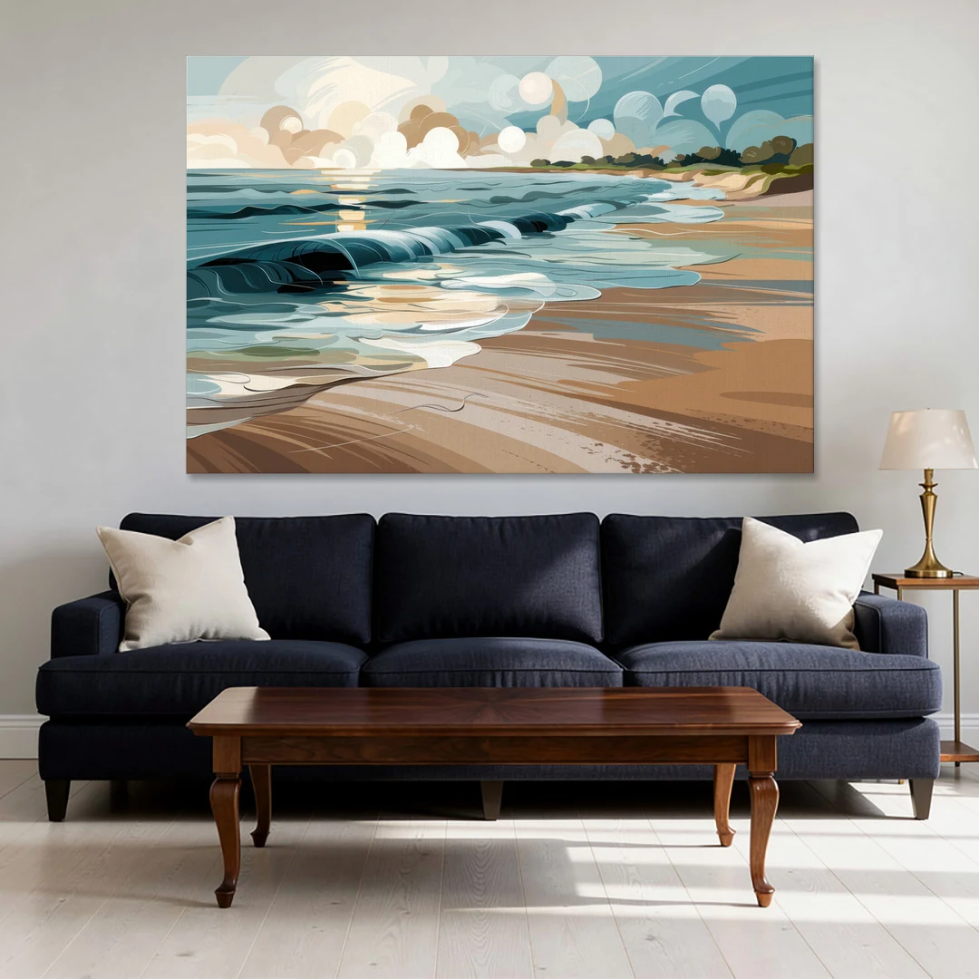 Mobile Coastal Vibes - Canvas Wall Art - Sofa - 60x40