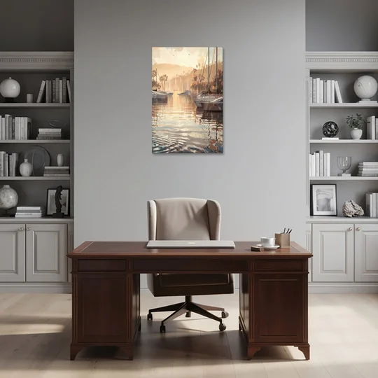 Mobile Scenic Harbor - Canvas Wall Art - Office - 24x36