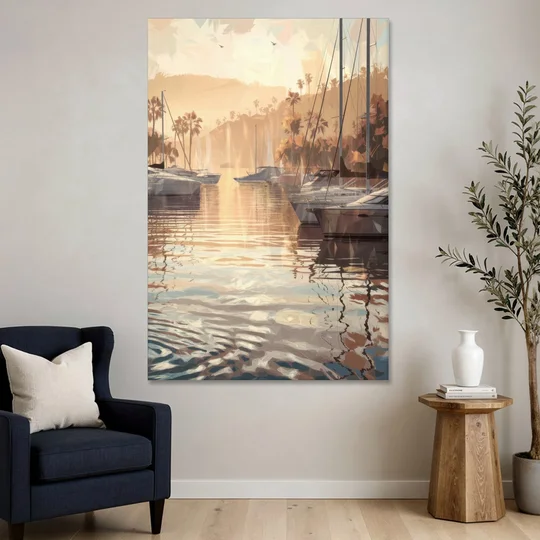 Mobile Scenic Harbor - Canvas Wall Art - Sofa - 40x60