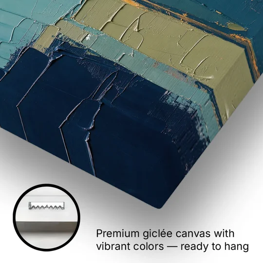 Modern Abstract Amber Seam for the Office - Canvas Wall Art - Gallery Wrap Corner