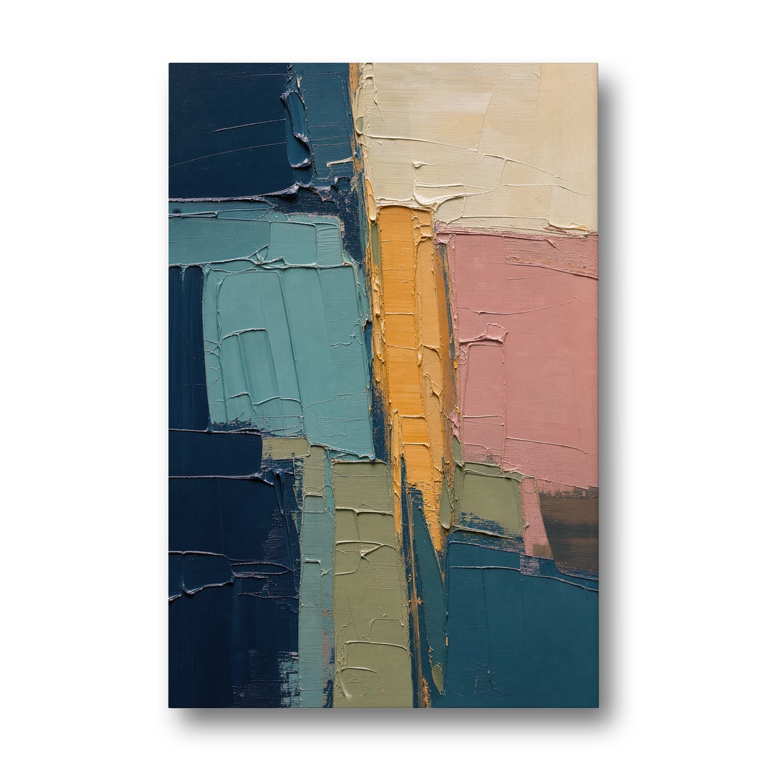 Modern Abstract Amber Seam for the Office - Canvas Wall Art - Front