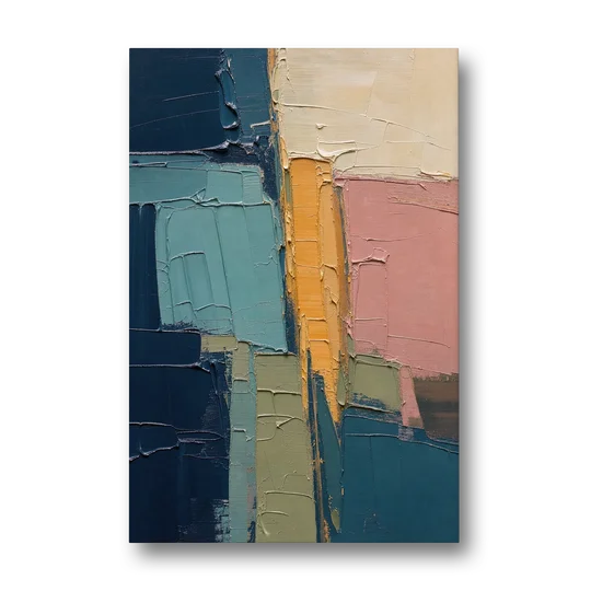Modern Abstract Amber Seam for the Office - Canvas Wall Art - Front