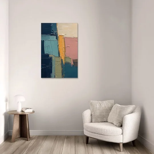 Modern Abstract Amber Seam for the Office - Canvas Wall Art - Sofa - 24x36