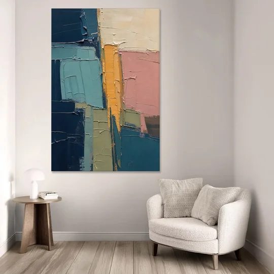 Modern Abstract Amber Seam for the Office - Canvas Wall Art - Sofa - 40x60