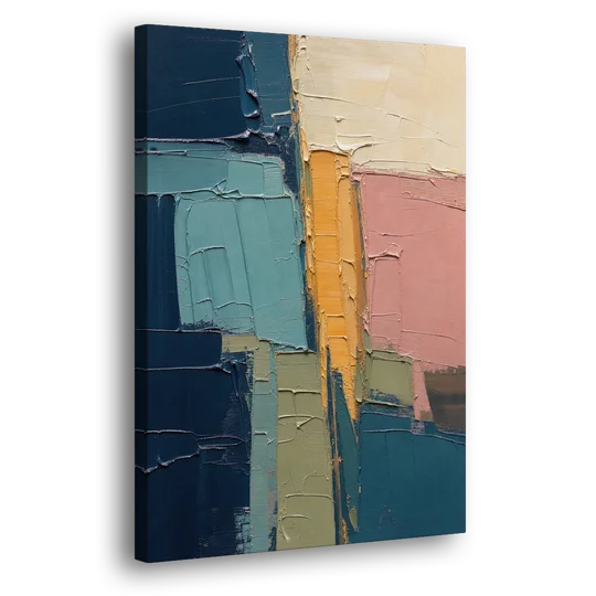 Modern Abstract Amber Seam for the Office - Canvas Wall Art - Side