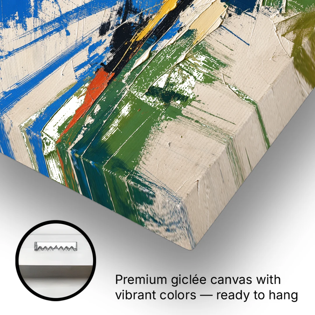 Modern Abstract High Summer Burst - Canvas Wall Art - Gallery Wrap Corner