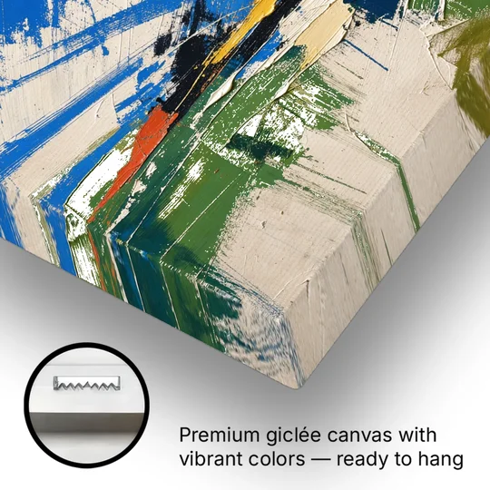 Modern Abstract High Summer Burst - Canvas Wall Art - Gallery Wrap Corner