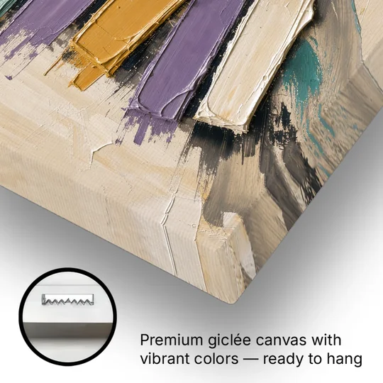 Modern Art Canvas Crimson Keystone Stack - Canvas Wall Art - Gallery Wrap Corner