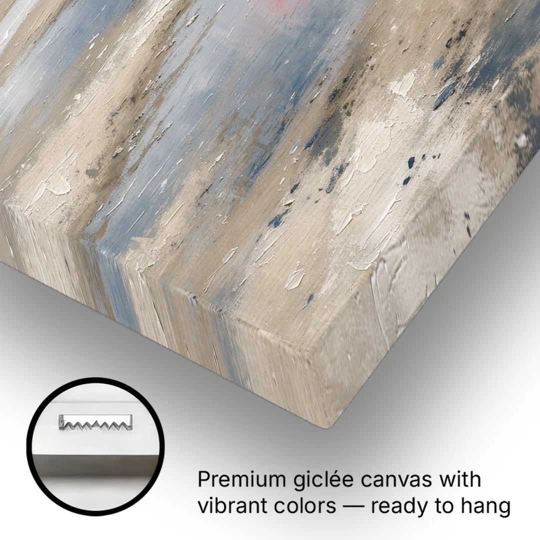 Modern Coastal Low Tide Sky Reflections - Canvas Wall Art - Gallery Wrap Corner
