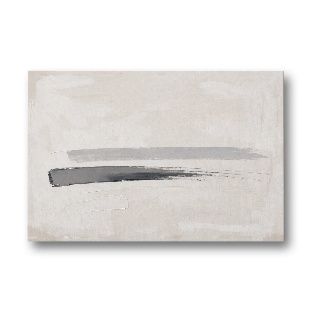 Modern Office Wall Decor with One Graphite Stroke - Canvas Wall Art - Front