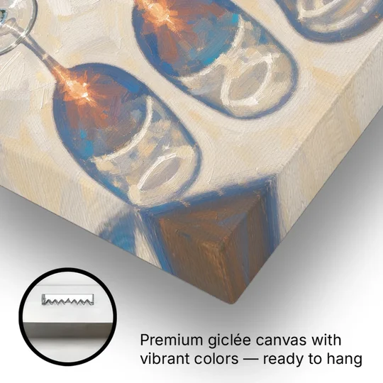 Modern Rosé Shadows in Midday Sun for the Dining Room - Canvas Wall Art - Gallery Wrap Corner