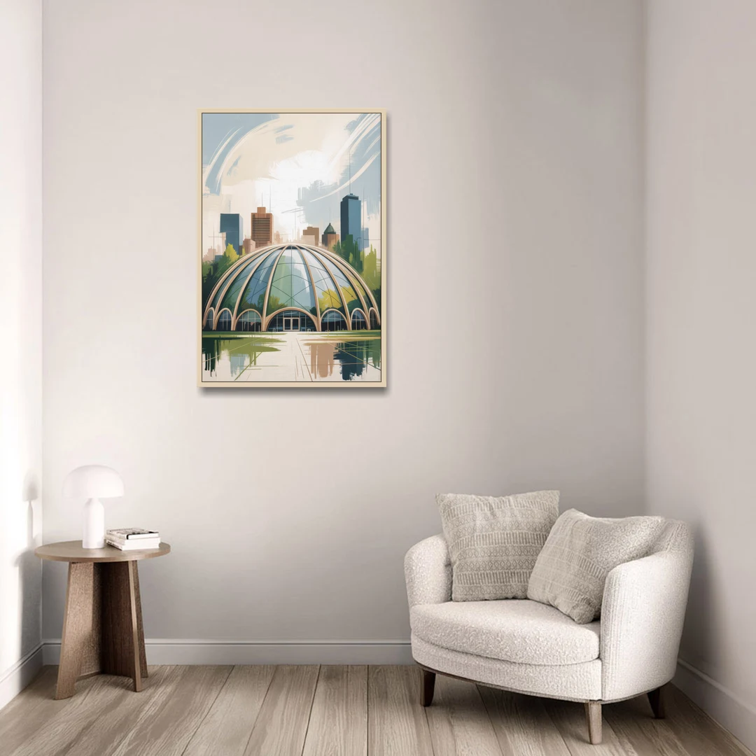 Montreal Biodome Wonder - Oak Framed Canvas Wall Art - Sofa - 24x36