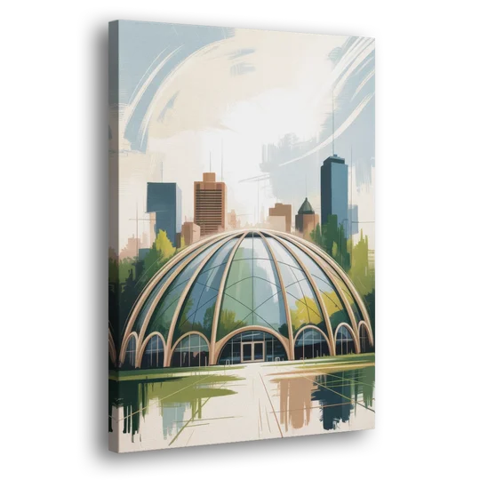 Montreal Biodome Wonder - Canvas Wall Art - Side