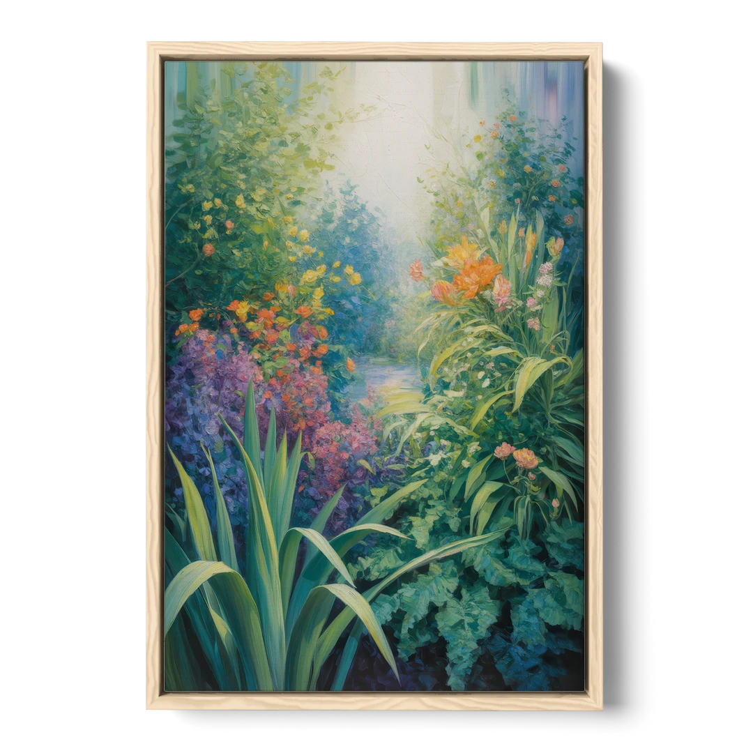 Montreal Botanical Garden - Oak Framed Canvas Wall Art - Front